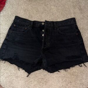 Black Agolde Parker Jean Shorts